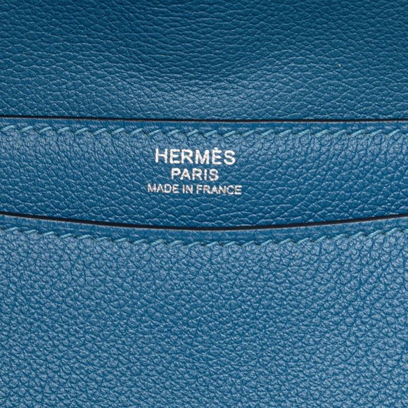 Hermès Steve Light Shoulder Bag in Azur Blue Evercolor, Women's HERMES - Picture 7 of 9